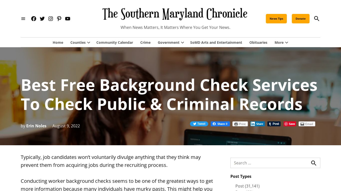 Best Free Background Check Services To Check Public & Criminal Records ...